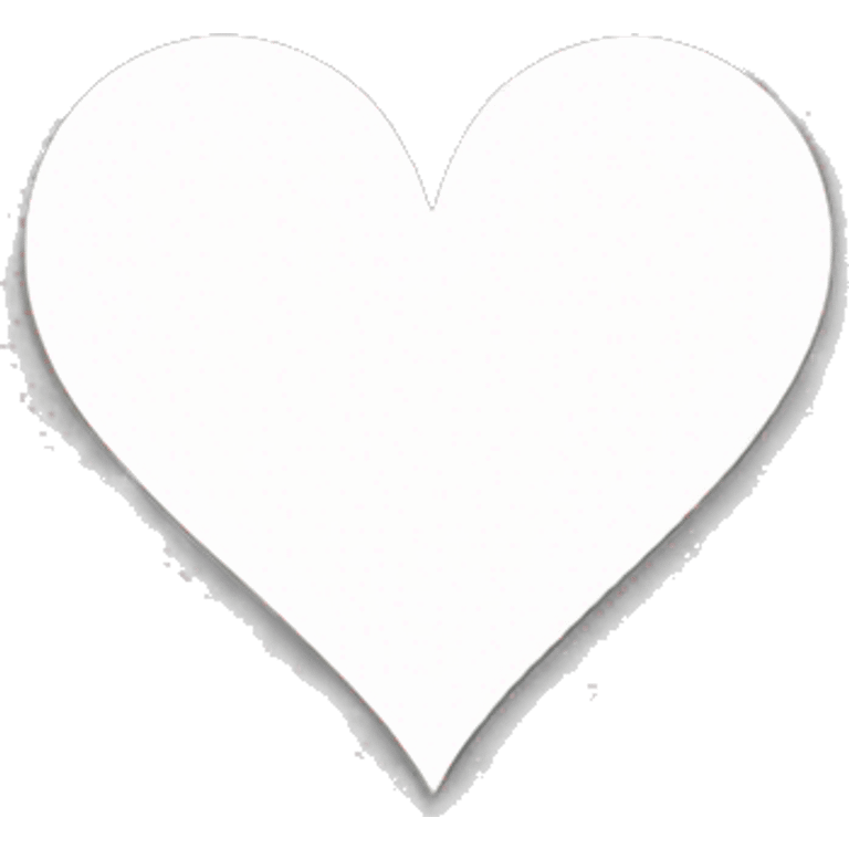 White heart outline emoji