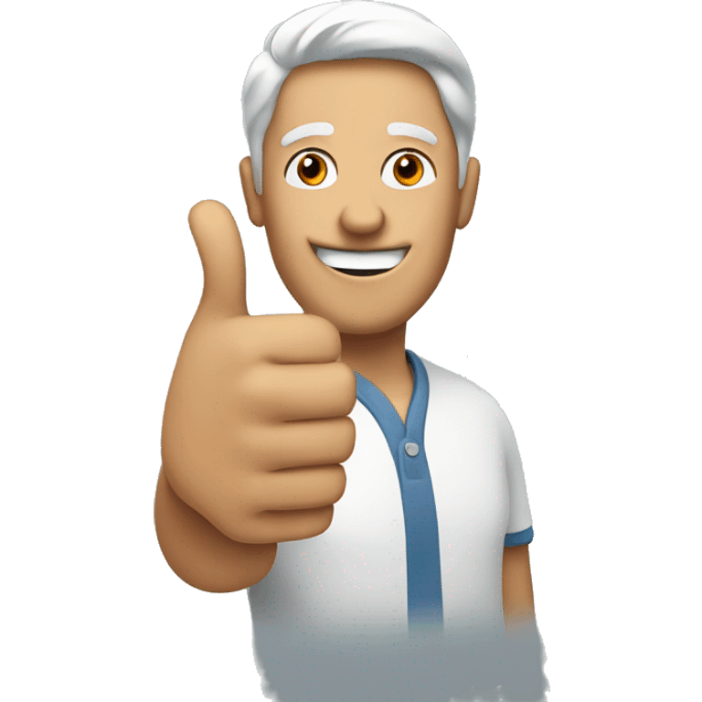 Man with thumbs up emoji