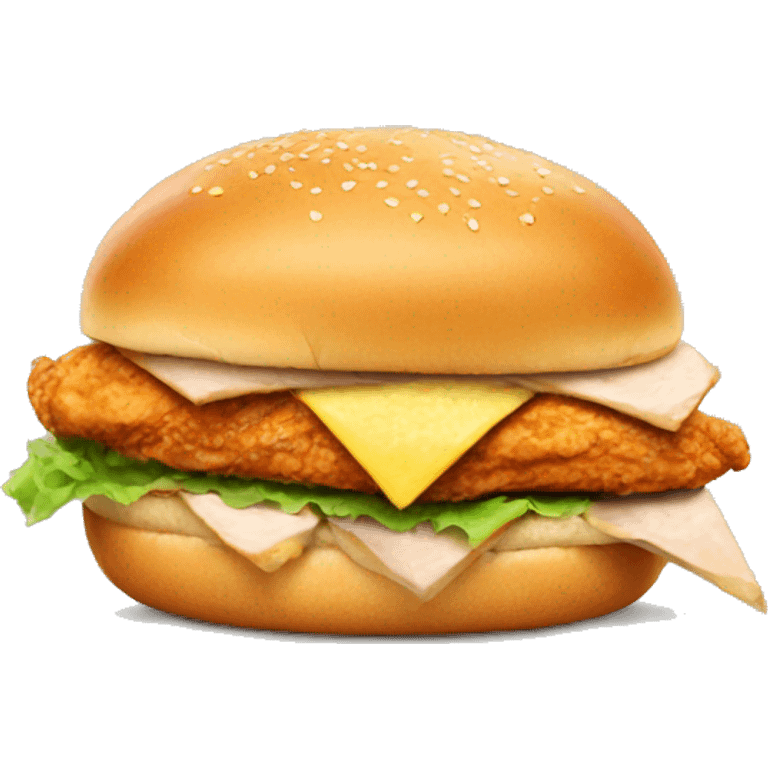 Chicken sandwich emoji