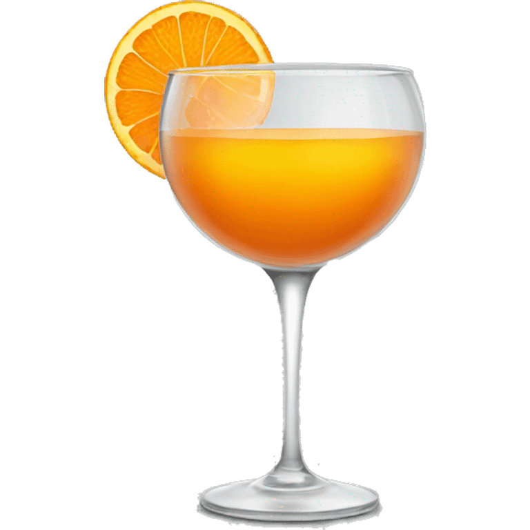 Glass with orange emoji