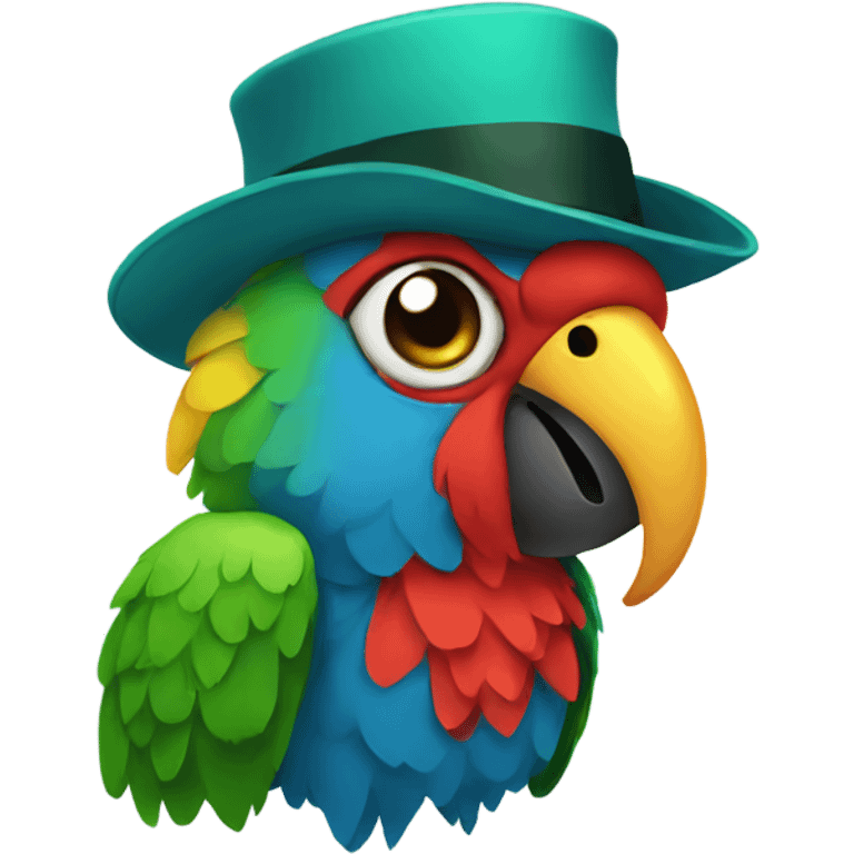 Parrot with hat  emoji