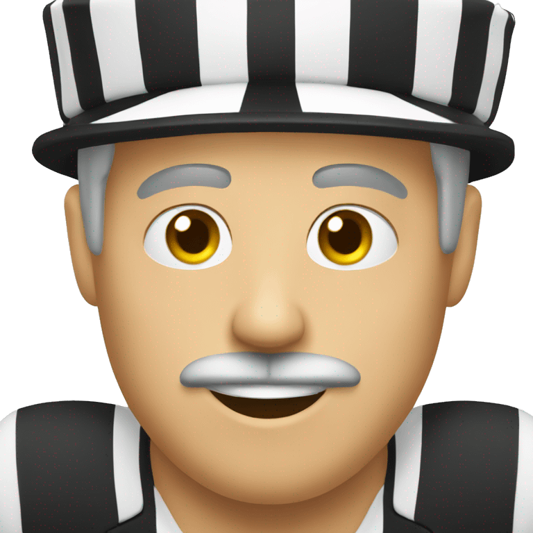 White Referee with mustache  emoji