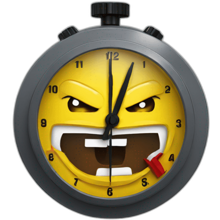 angry lego clock emoji