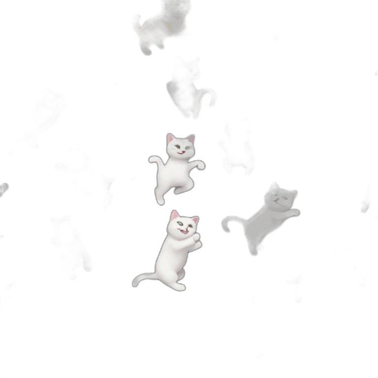 Cat dance in the space emoji