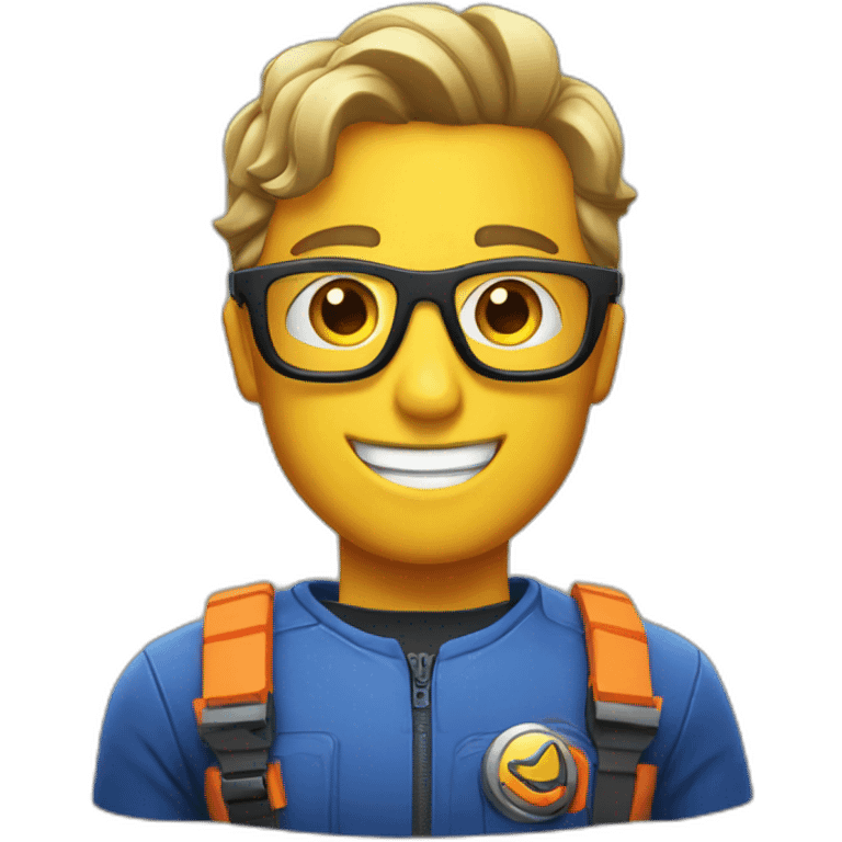 A nerf with glasses and smile emoji