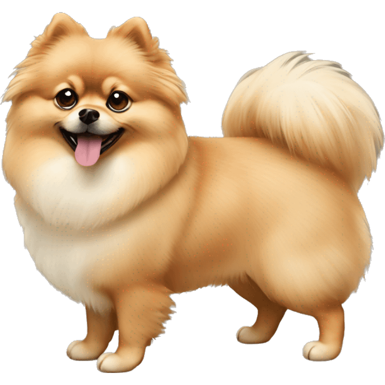 A beige Pomeranian dog emoji