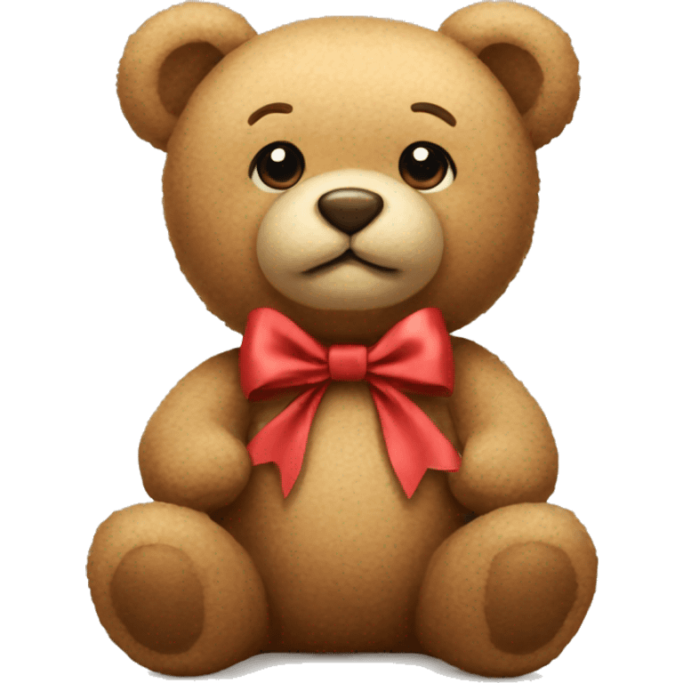 Teddy bear with bow emoji