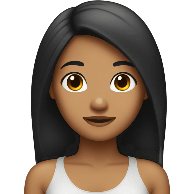 A tan girl with black hair  emoji