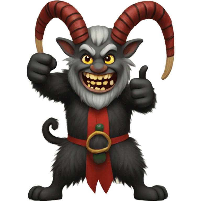 Krampus giving a thumbs up emoji