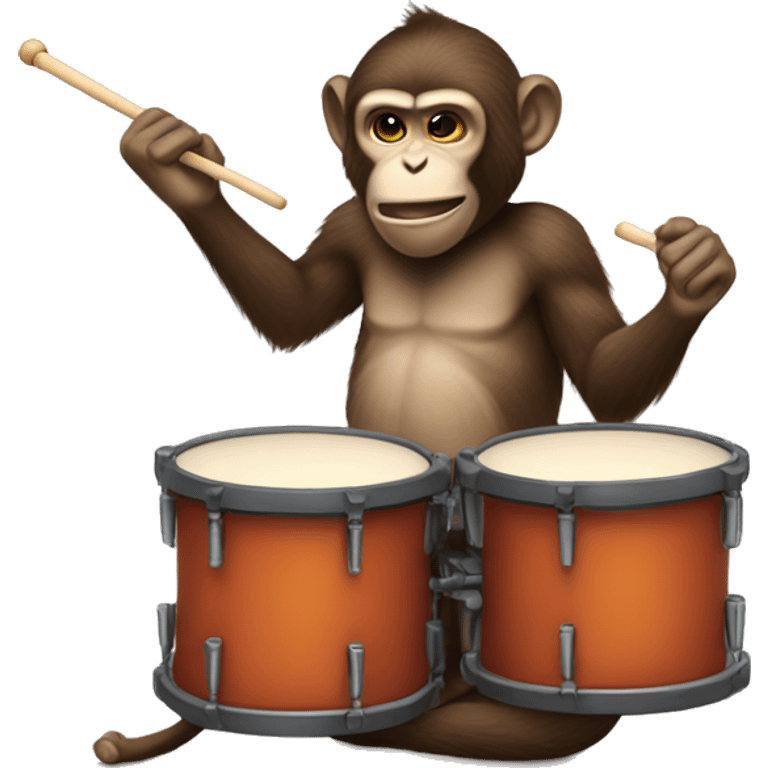 monkey banging drums emoji