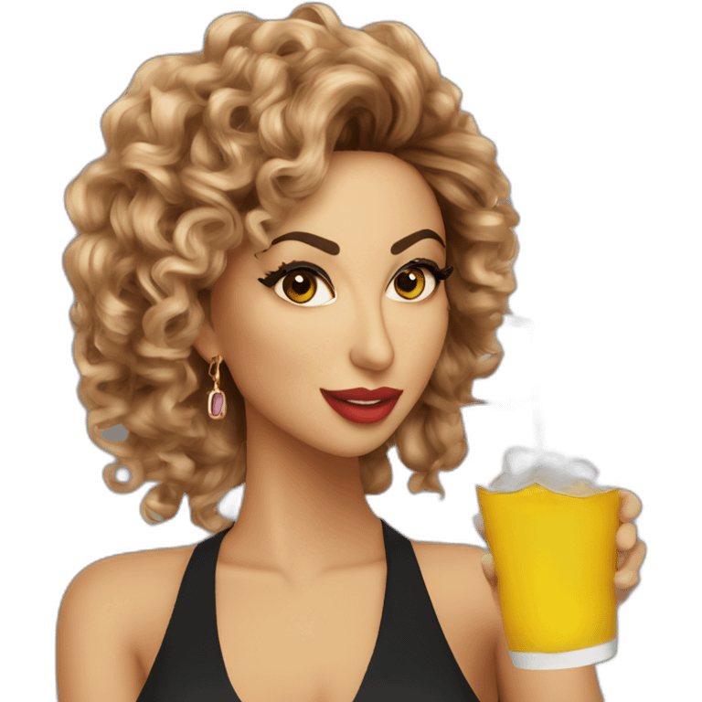 myriam fares drinking emoji