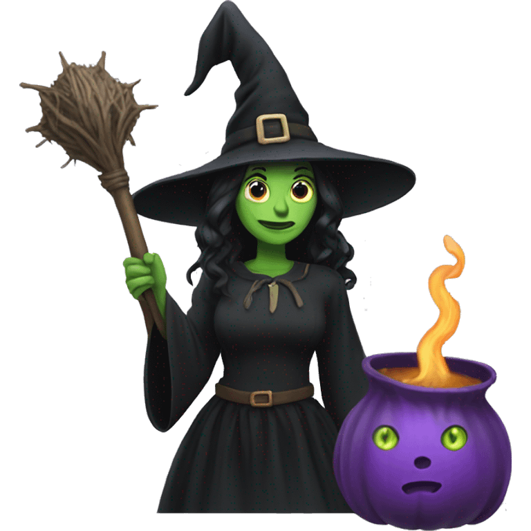 Witch and attribute  emoji