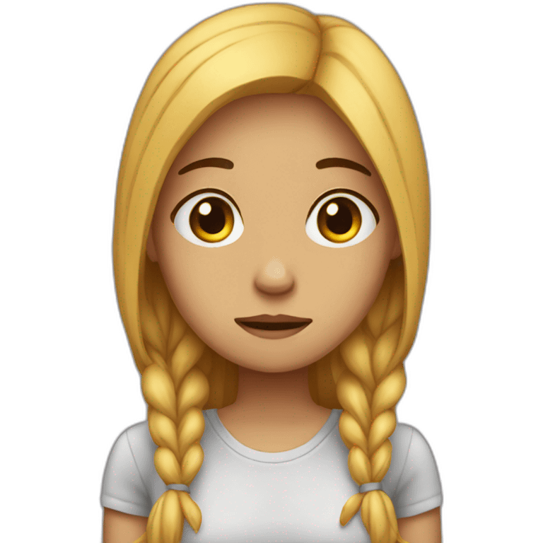 Depression girl emoji