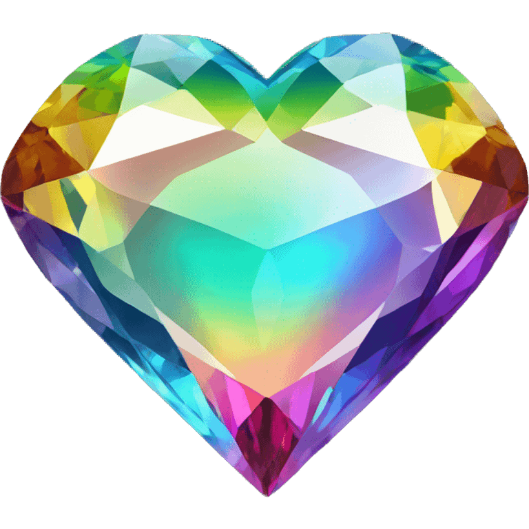 Heart shaped 56-carat rainbow diamond emoji