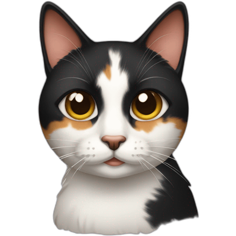 Calico cat with one eye emoji