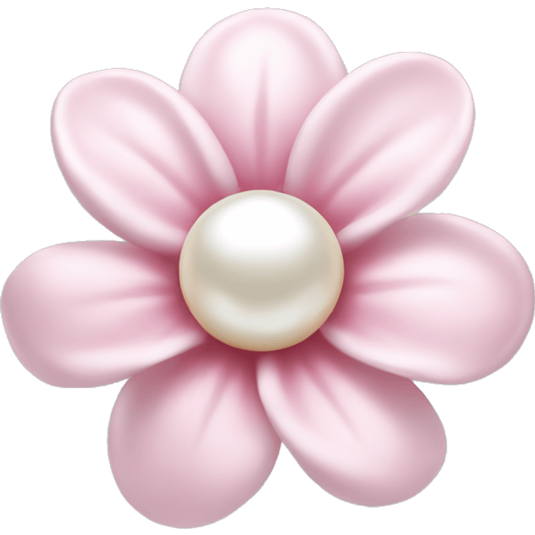 Pearl light pink flower emoji