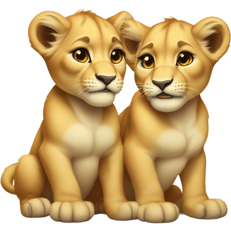 Baby lioness cubs emoji