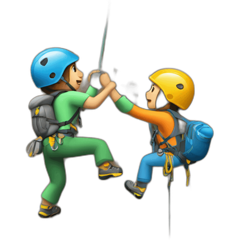 rock climbing together emoji