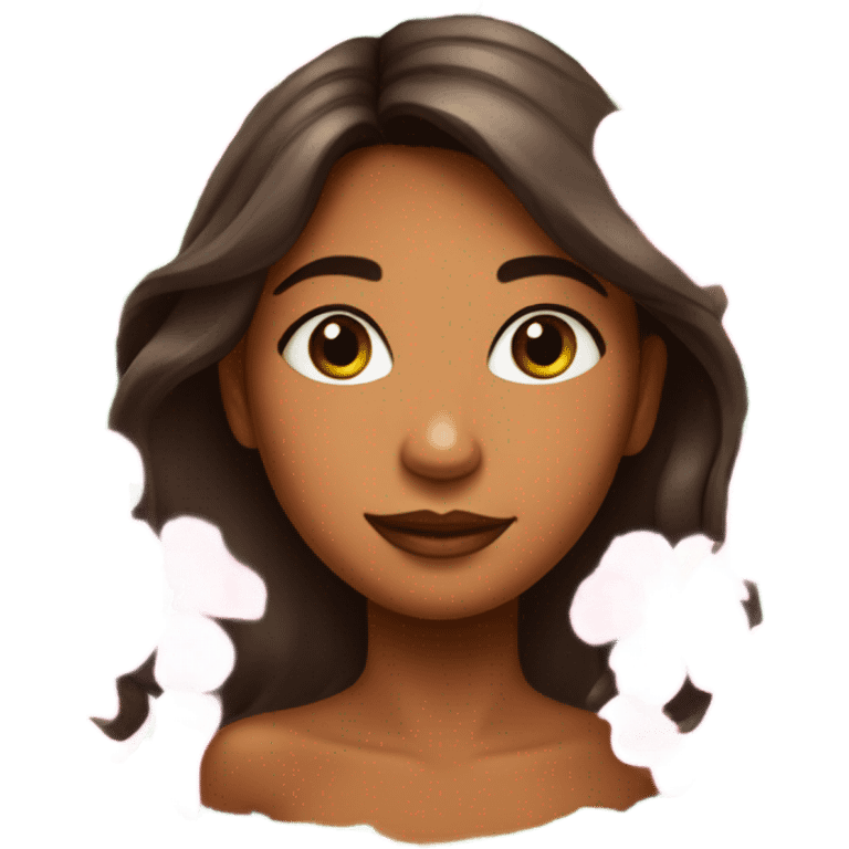 Hibiscus girl tan emoji