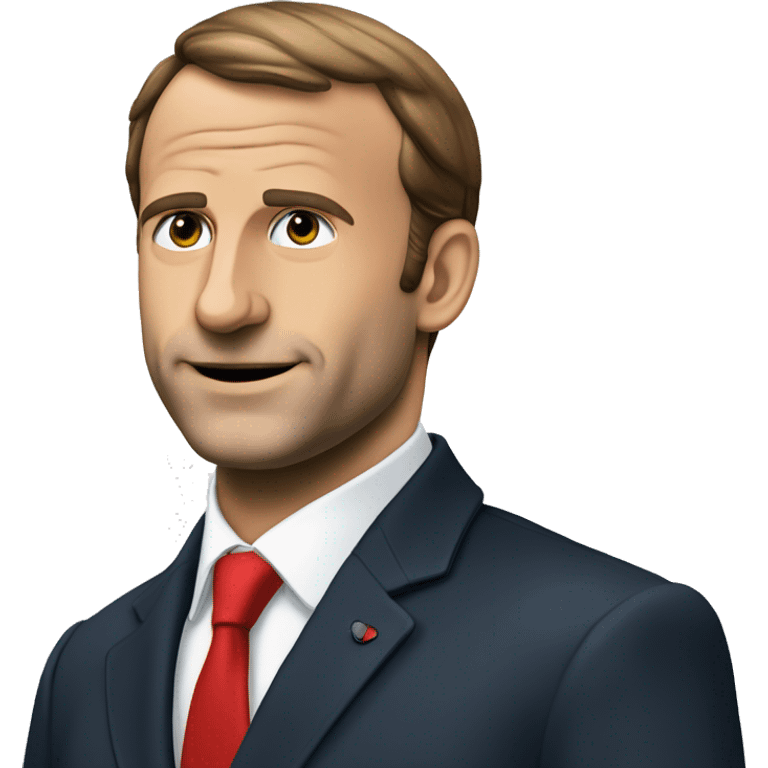 macron qui appui sur bouton rouge emoji