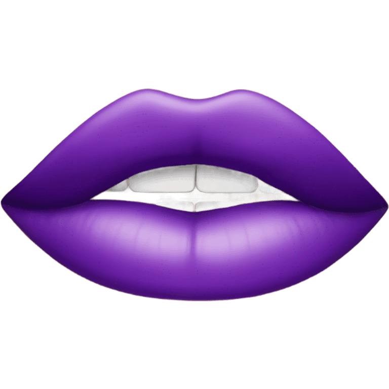 Purple lips emoji