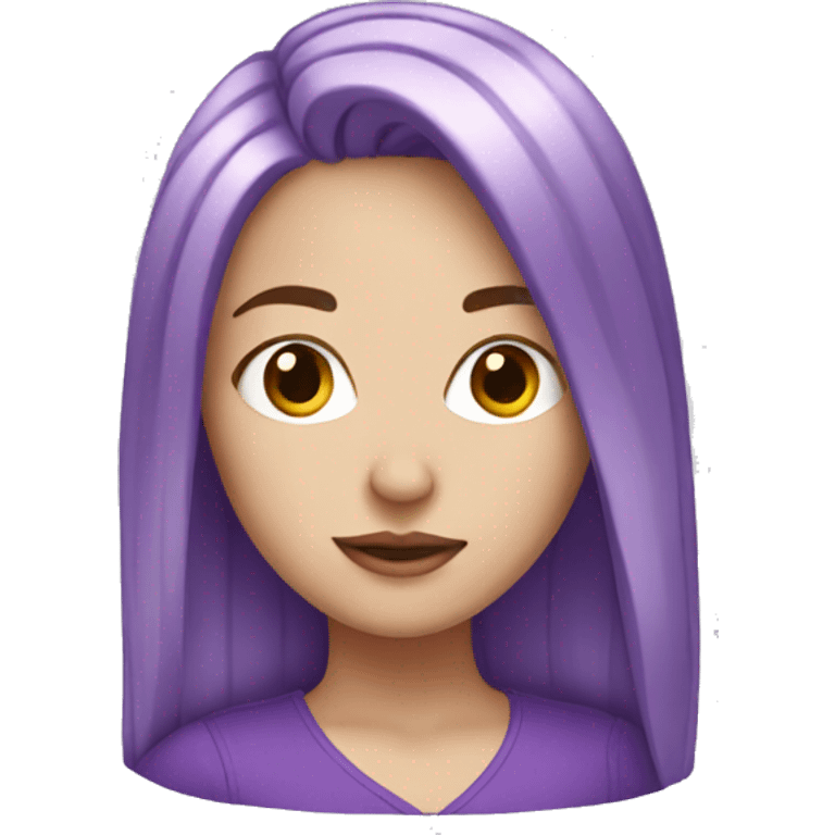 White girl with purple hair emoji