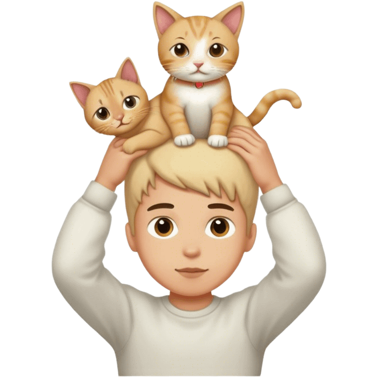 boy with cat on head emoji