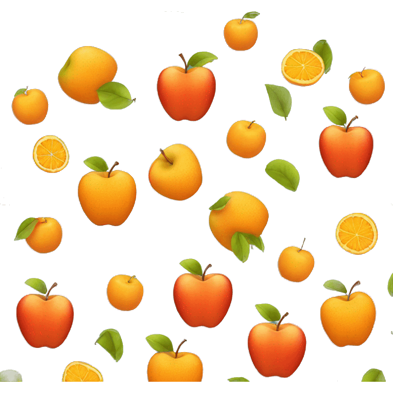 Apple and orange emoji