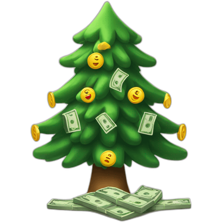 CHRISTMAS TREE AND MONEY emoji