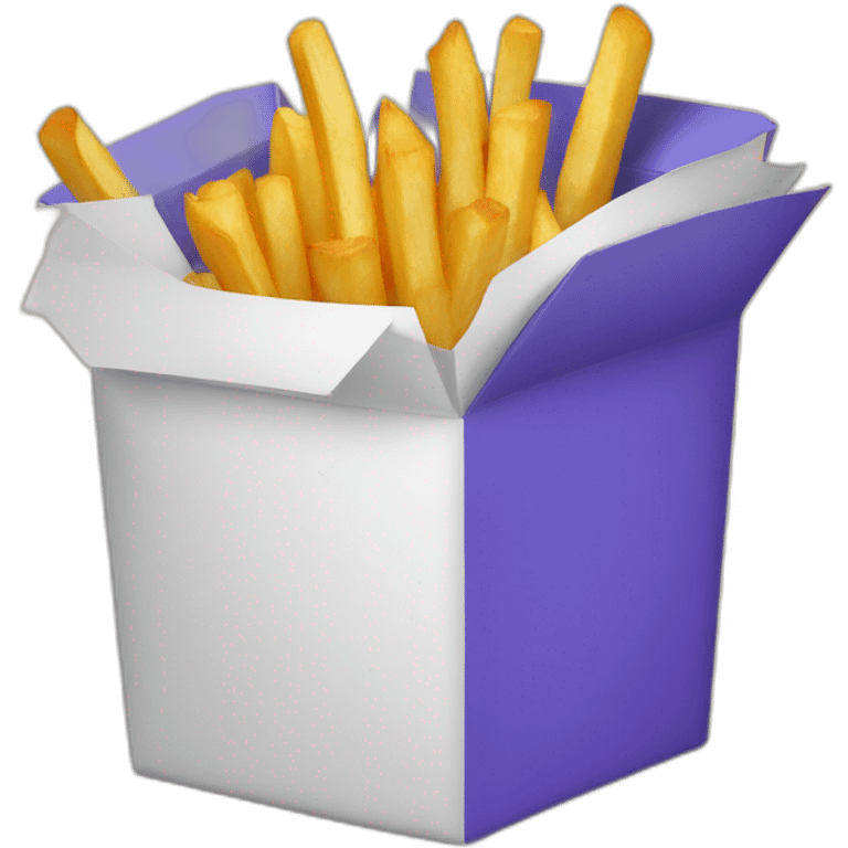 Explolding box of French fries     emoji