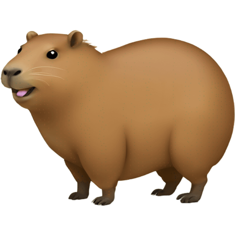 A capybara really happy for the letter n emoji