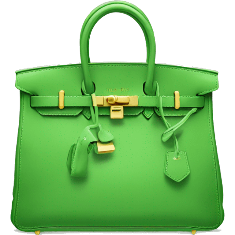 Birkin bag green emoji