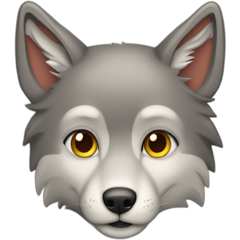 Loup sur un chat emoji