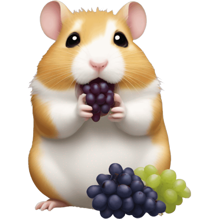 Hamster eating grapes emoji