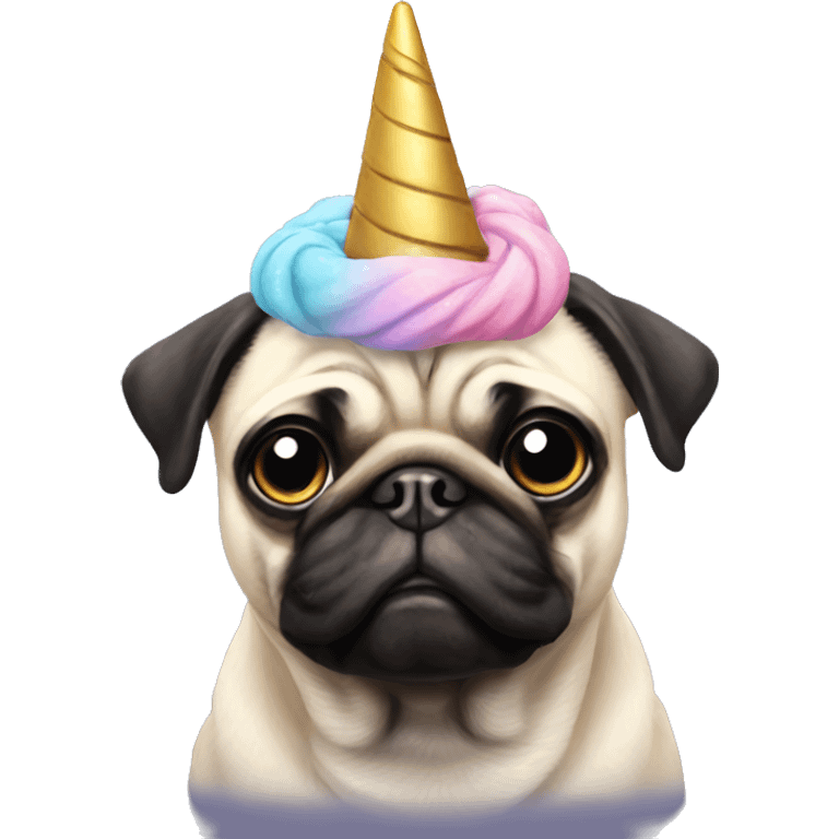 Pug unicorn emoji