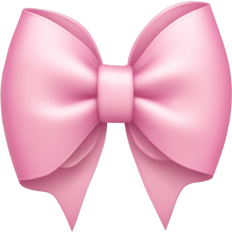 light pink bow with thin ribbon and stars around it emoji