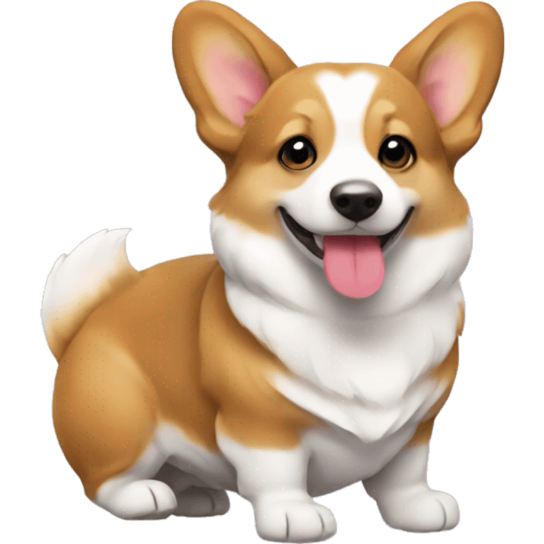 Welsh Corgi Pembroke with Heart emoji