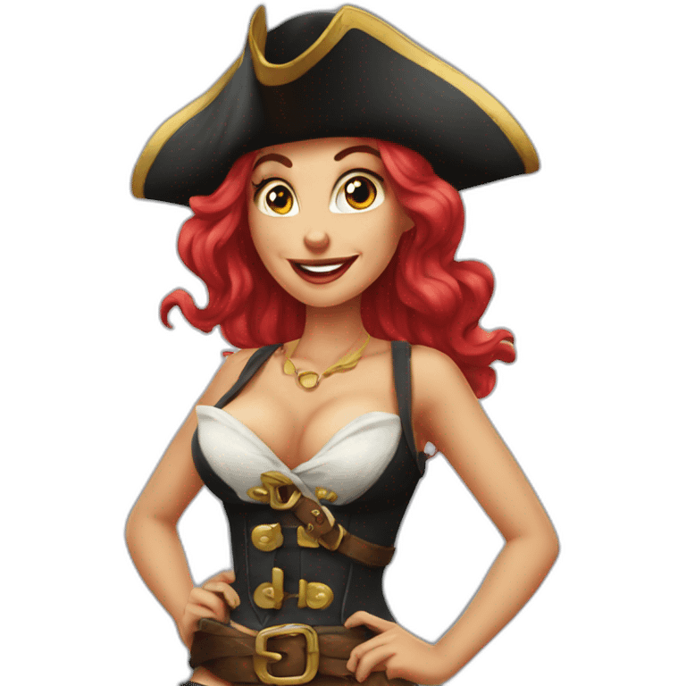 Pin-up pirate emoji