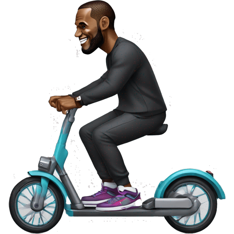 lebron James sur une trottinette  emoji