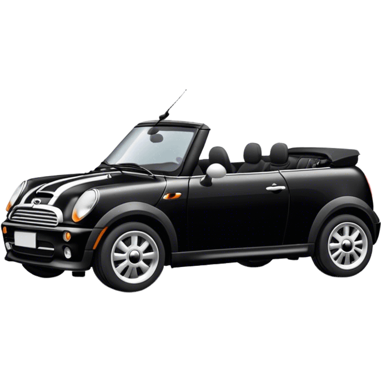 mini cooper cabriolet black emoji