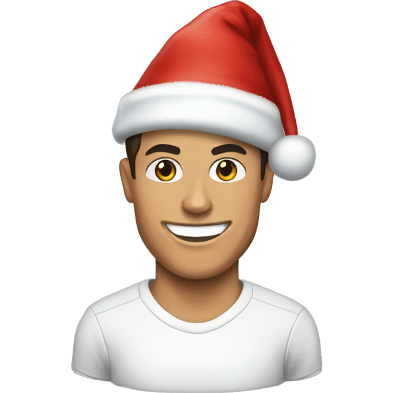 cristiano ronaldo with santa hat emoji