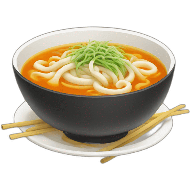 udon　with soup emoji