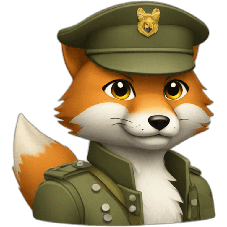 Military Fox emoji