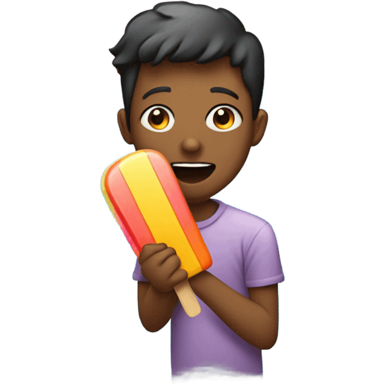 Someone eating a popsicle  emoji