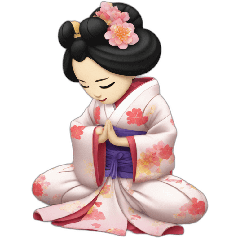 japanese geisha bowing emoji