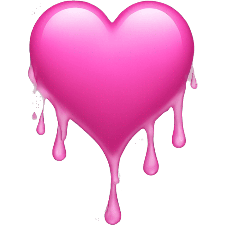 Pink Heart with rain  emoji