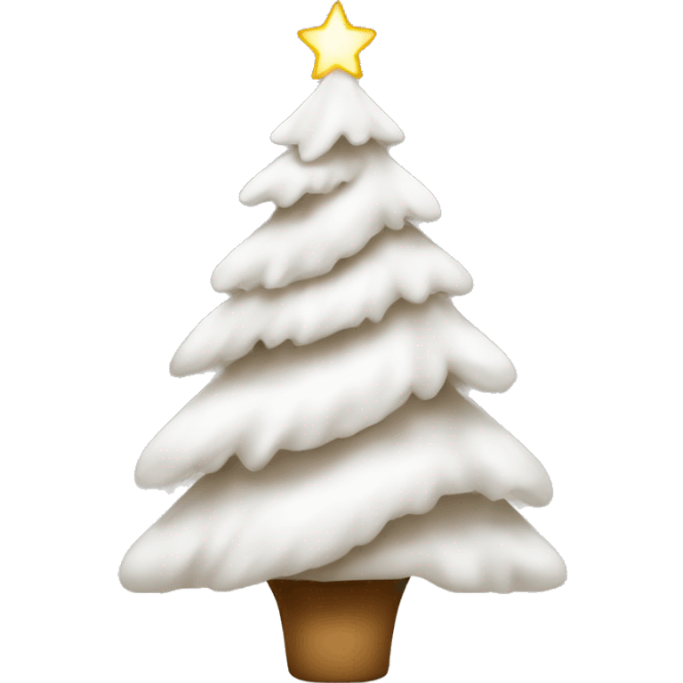 White Christmas tree with light brown decoration emoji