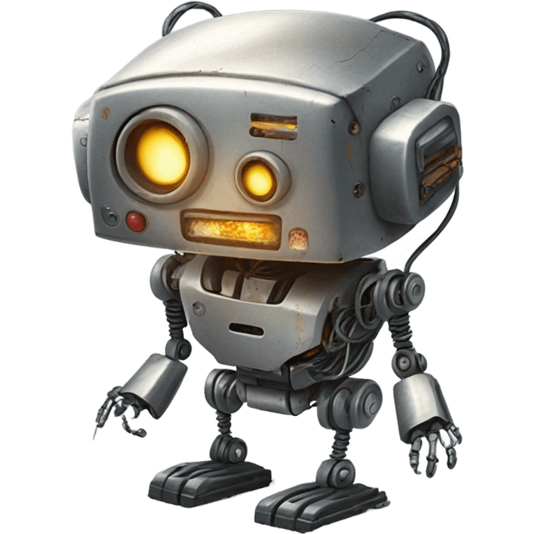 a broken robot emoji