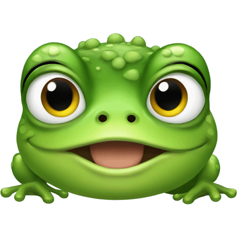 A frog with an Afro  emoji