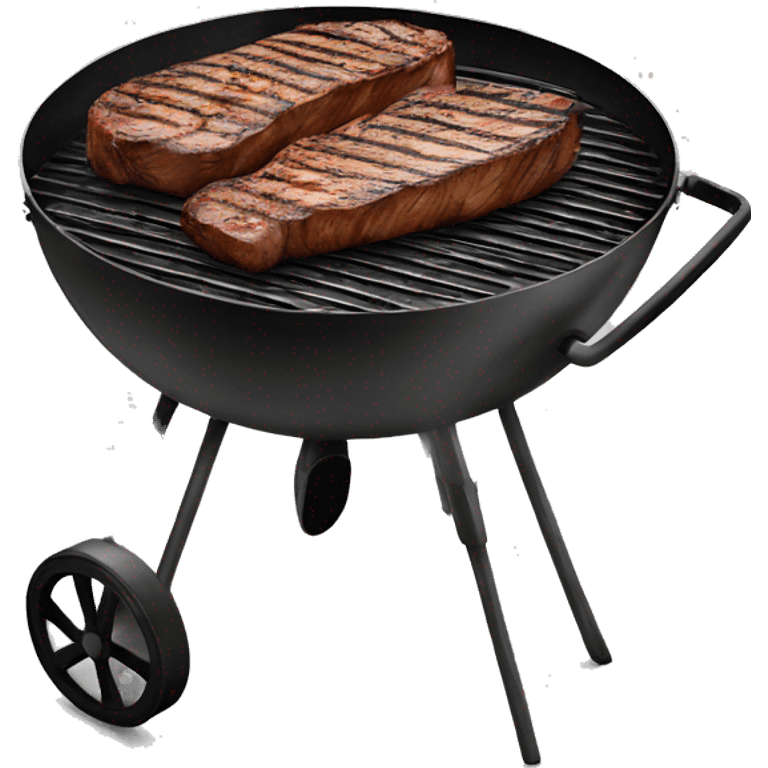 grilling steak on barbecue emoji